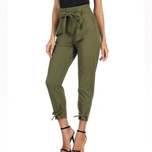 NWT GRACE KARIN Womens Casual High Waist Pencil Pants with Bow-Knot, size L